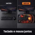 Mousepad Gamer Exbom Dragão De Fogo Speed Extra Grande 70x35x3cm - MP-7035C01 - Imagem 4