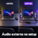 Caixa De Som Gamer Exbom 2.0  Com Led Conexão PC/Not/Celular - CS-C20 - Imagem 3