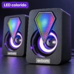 Caixa De Som Gamer Exbom 2.0  Com Led Conexão PC/Not/Celular - CS-C20 - Imagem 2