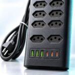 Filtro De Linha 10 Tomadas 3 USB-C e 3 USB-A Bivolt Preto - ST-1006-A - Imagem 2