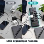 Filtro De Linha 10 Tomadas 3 USB-C e 3 USB-A Bivolt Preto - ST-1006-A - Imagem 7