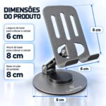 Suporte para Celular  Dobrável Giratório 360 Ajustável - LEY-2394 - Imagem 2