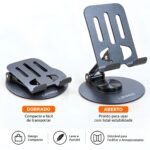 Suporte para Celular  Dobrável Giratório 360 Ajustável - LEY-2394 - Imagem 6