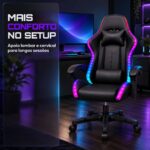 Cadeira Gamer com Altura Ajustável RGB LED com Controle Ergonômica - ST-1097 - Imagem 2