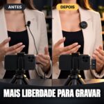 Mini Microfone Lapela Sem Fio Duplo 2.4GHz Estojo USB-C - MM-Q8TC2 - Imagem 8