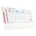 Teclado Optico Gamer Redragon Magic-Wand Pro RGB Branco Switch Azul ABNT2 - Imagem 2