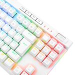 Teclado Optico Gamer Redragon Magic-Wand Pro RGB Branco Switch Azul ABNT2 - Imagem 3