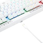 Teclado Optico Gamer Redragon Magic-Wand Pro RGB Branco Switch Azul ABNT2 - Imagem 8