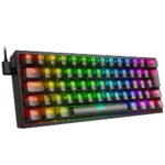 Teclado Mecânico Redragon Fizz RGB Clear Black 60% Switch Crystal - K617CTB-RGB - Imagem 2