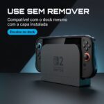 Capa Protetora para Nintendo Switch 2 Antiderrapante Compatível com Dock - Imagem 2