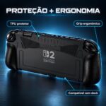 Capa Protetora para Nintendo Switch 2 Antiderrapante Compatível com Dock - Imagem 6