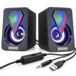 Caixa De Som Gamer Exbom 2.0  Com Led Conexão PC/Not/Celular - CS-C20