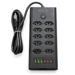 Filtro De Linha 10 Tomadas 3 USB-C e 3 USB-A Bivolt Preto - ST-1006-A